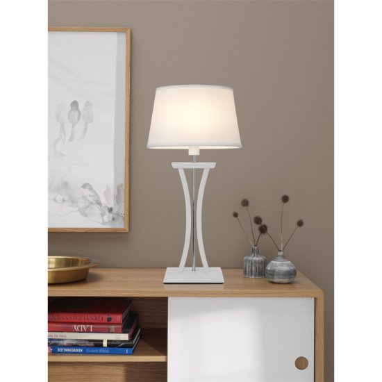 New Chelsea XL Bordslampa 60cm vit / svart