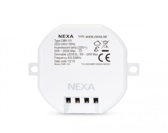 Nexa CMR-101: Inbyggnadsmottagare, dimmer