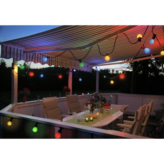 Connecta Ljusslinga med färgade lampor