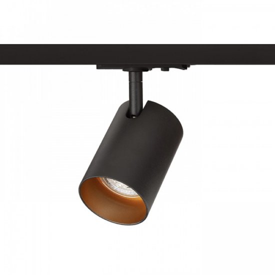 GU10 armatur Connor till 1-fas skena - svart från sidan