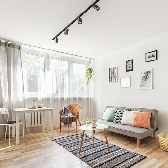 GU10 armatur Connor till 1-fas skena - miljöbild