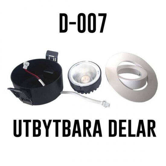 D-007-downlight Vit 2700K
