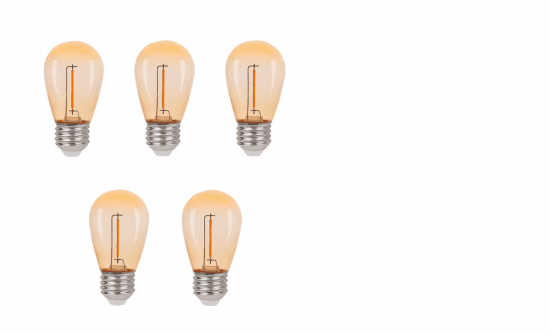 5-pack Deco ljuskälla till Cosy partyslinga 5m E27 12V - välj färg