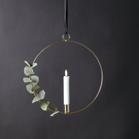 Dekorationsring Ø30cm med Flamme LED ljus 15cm - miljöbild 1