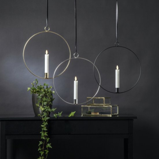 Dekorationsring Ø30cm med Flamme LED ljus 15cm - miljöbild 3