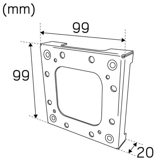 Distans till armatur Cube I mått