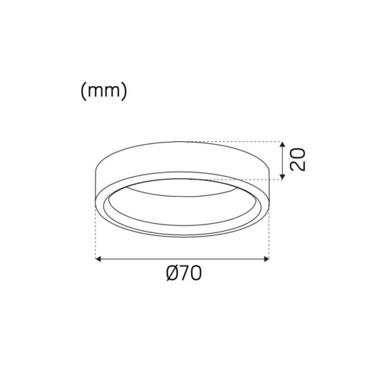 Distansring till minidownlight 1202 Borstad stål mått