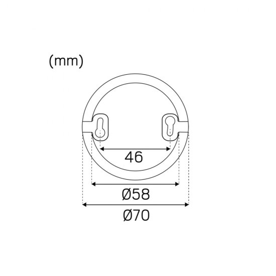 Distansring till minidownlight 1202 Borstad stål - diameter