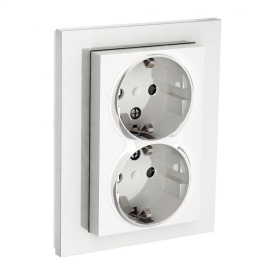 ELKO Plus 2-vägsuttag mj fv - vit från sidan