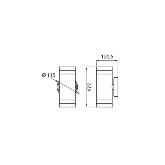Alppila XL-W GU10 upp/ned-belysning vit