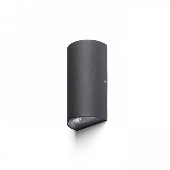 Midzack upp/ned-belysning 2X3W IP54 - svart släckt