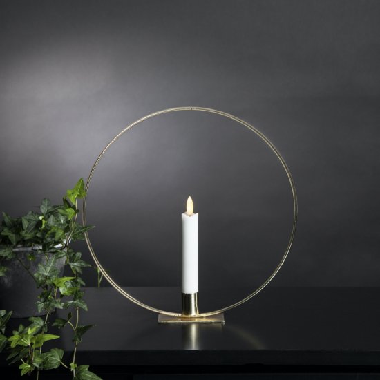 Bordsdekoration Flamme Table Ø28cm med LED ljus 15cm - miljöbild