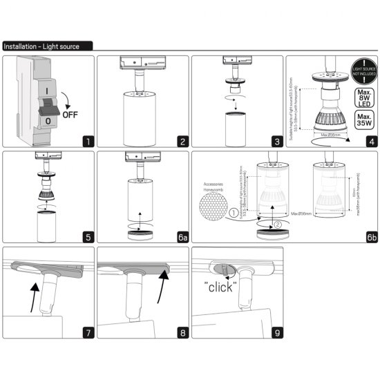 Focus Track GU10 Kit installation