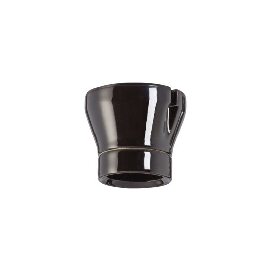 Fotlamphållare rak lampsockel - E27 sockel - svart