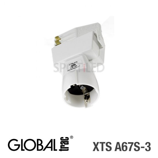 Global Trac uttag 10A för 3-fasskena, vit 7400243