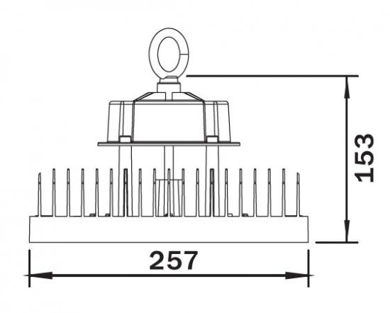 High bay industriarmatur 4000K 100W, HB-100W