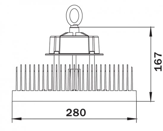 High bay industriarmatur 4000K 200W, HB-200W