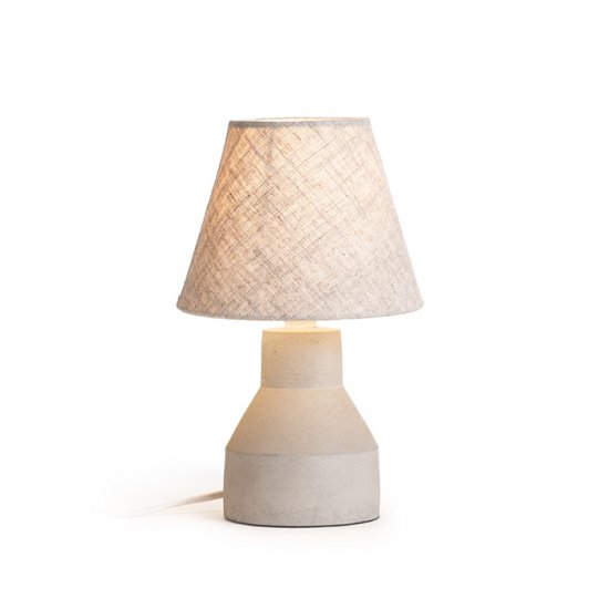 Heidi Bordslampa 25cm betong med naturvit skärm