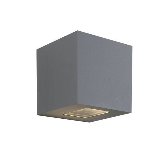 Cube XL I LED fasadlampa 12,5W 3000K grå från sidan