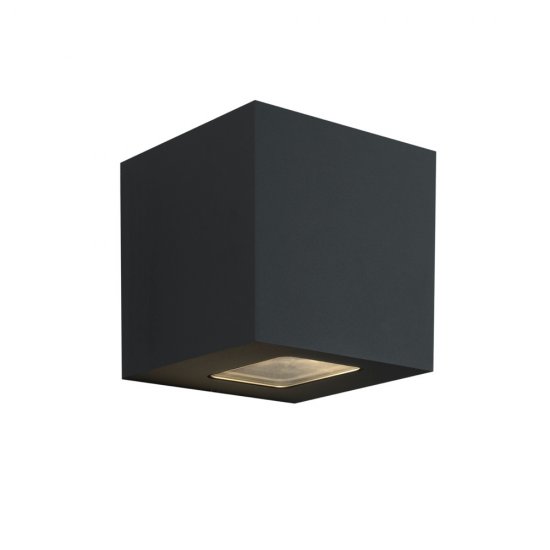 Cube XL I LED fasadlampa 12,5W 3000K antracit från sidan