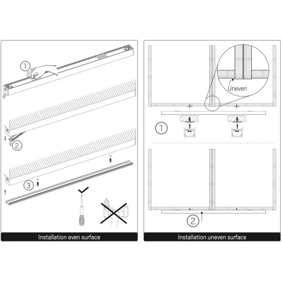 LED Extend G2 Dimmer montering