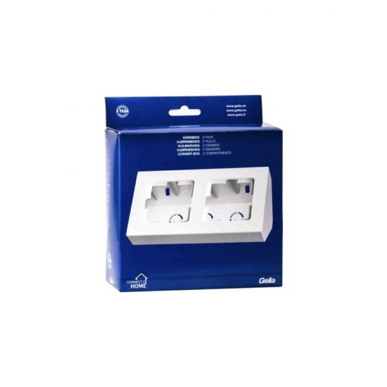 Hörnbox, tom 2-fack till Connect 2 Home