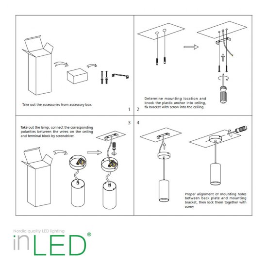Orbiz Vit 8cm Inbyggd LED ljuskälla 10W