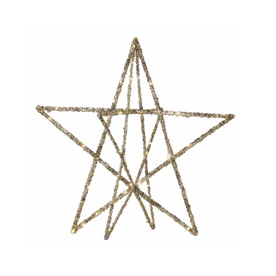 Julstjärna Alexa 80cm i guld och glitter från watt&veke