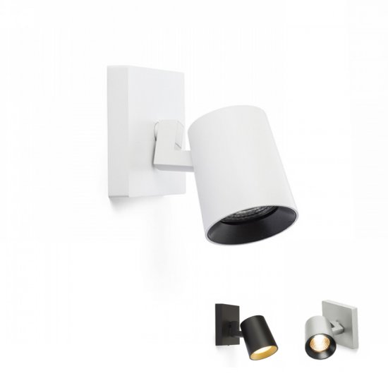 Kenny l takspotlight för GU10-ljuskälla vit/svart/silver