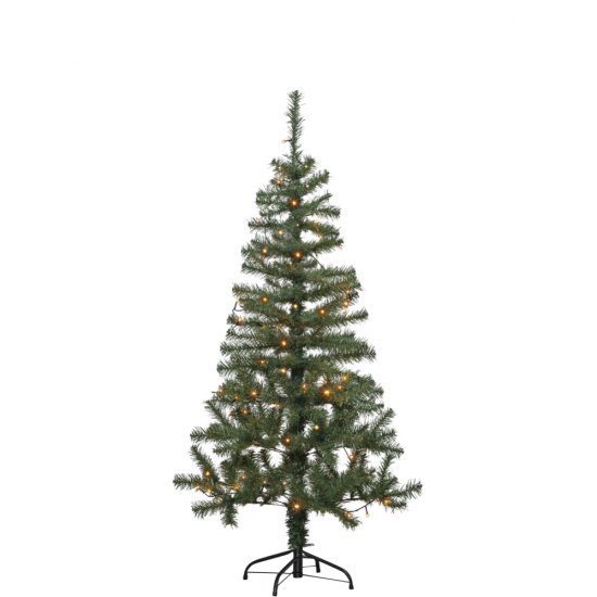 Konstgran Alvik grön 150cm med varmvit led slinga