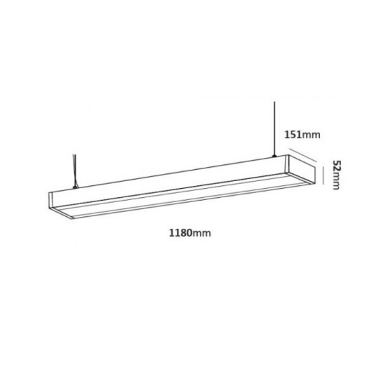 Pendlad LED armatur ned- och uppljus 40/20W