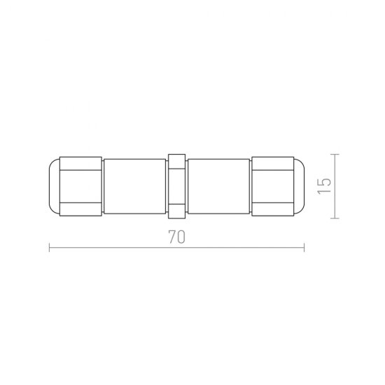 Kopplingsdon för utomhusbruk - IP68 - mått
