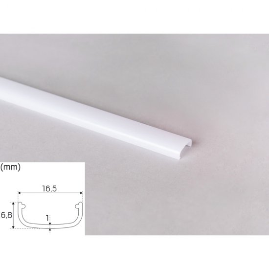 Aluminiumprofil Art slim 2m vit/alu/svart