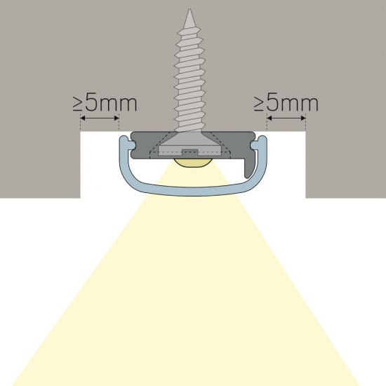 Aluminiumprofil Art slim 2m vit/alu/svart