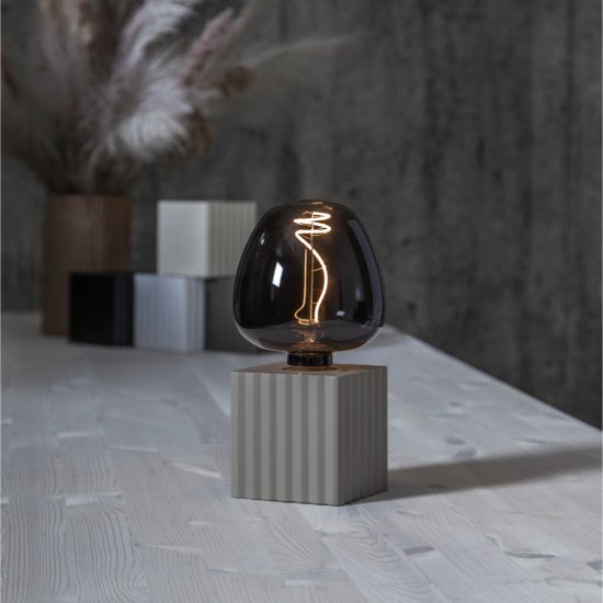 Lampfot BOX i trä med E27 sockel - flera färger