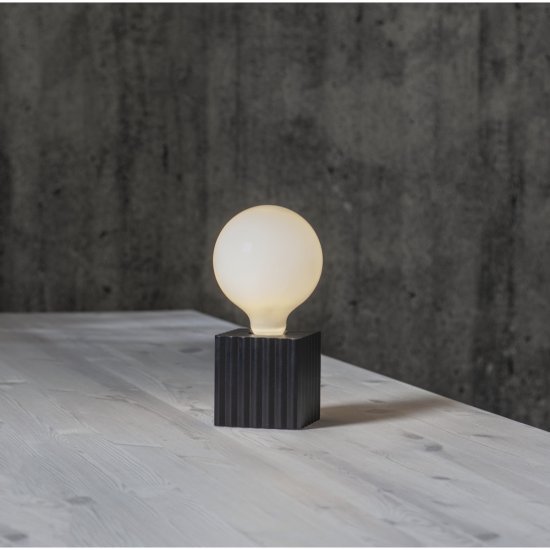 Lampfot BOX i trä med E27 sockel - flera färger