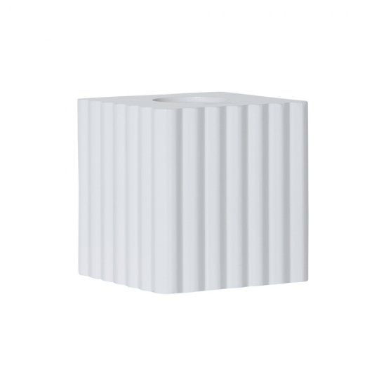 Lampfot BOX i trä med E27 sockel - vit