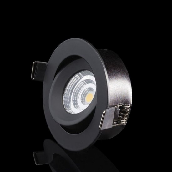 Designlight P-007B 6,8W LED spotlight svart bakgrund - SPOTiLED.SE