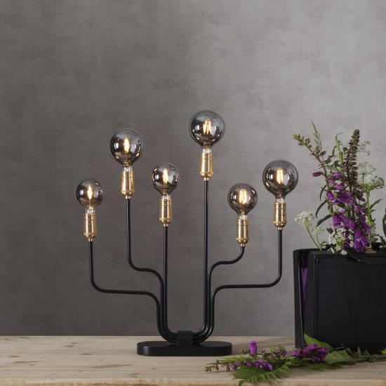1,5W Decoration LED lampa smoke 8cm 355-62 ljusstake