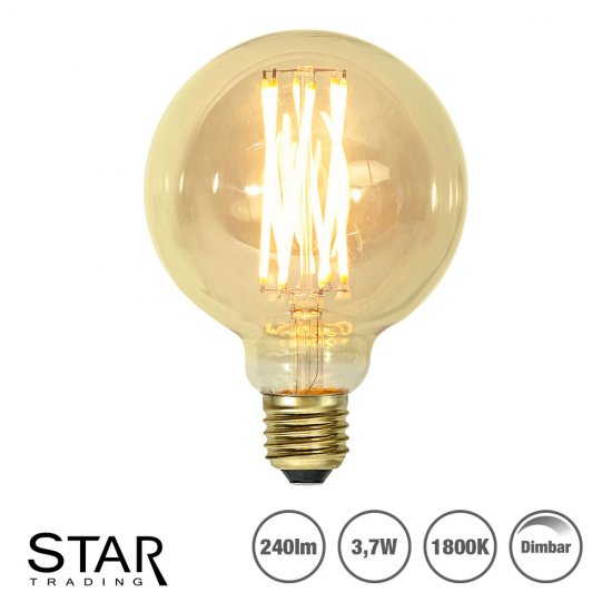 3,7W LED-lampa E27 G95 Vintage Gold Ø9,5cm