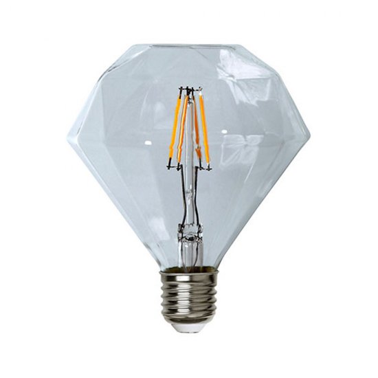 3,2W - diamant - LED filament lampa med E27 sockel 320lm - dimbar 352-48