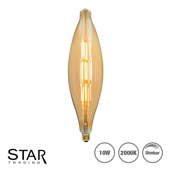 10W 2000K LED lampa för dekorationsbelysning 12cm - Industrial Vintage - dimbar