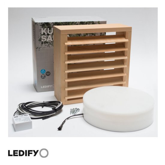 Bastuarmatur KUIVI för väggen - 3W varmvit 3000K IP44 - för utanpåliggande montage