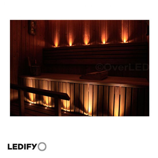 Bastuspotlights LED 9-pack 9x0,3W miljöbild 3