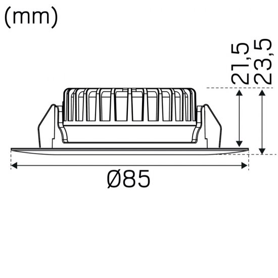 Minidownlight 1218 12V Vit 5,2W vinklingsbar