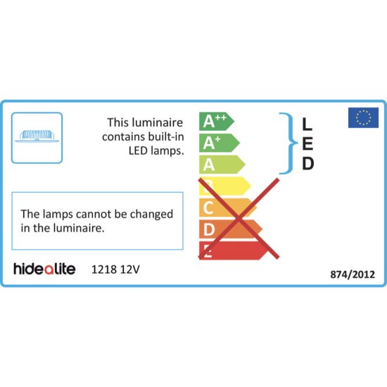 Minidownlight 1218 12V Vit 5,2W vinklingsbar
