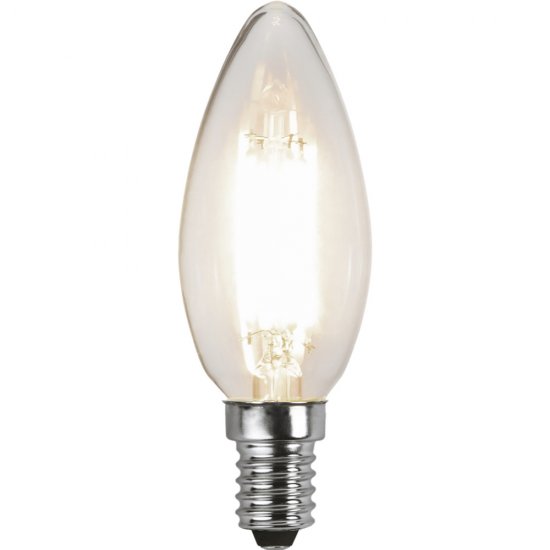 LED lampa E14 C35 Clear 3-step dim 470 lumen