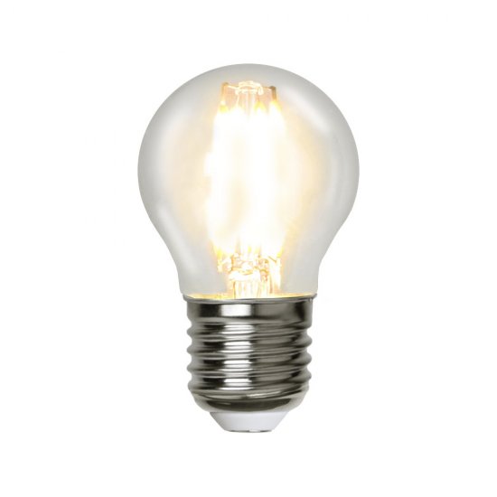 LED lampa E27 G45 Clear filament 420lm Dimbar tänd