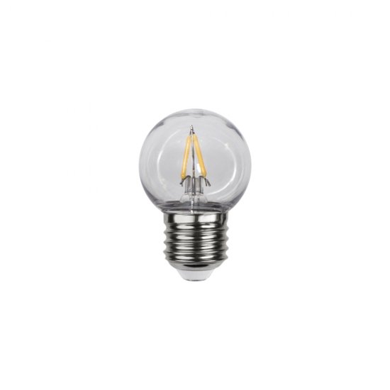LED-lampa E27 4,5cm 0,6W Outdoor Filament PC-cover