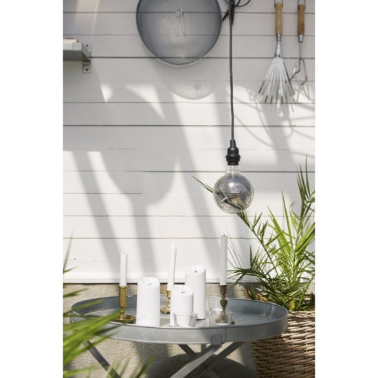 Flamme LED-antikljus i vax med timer 2st - 15cm